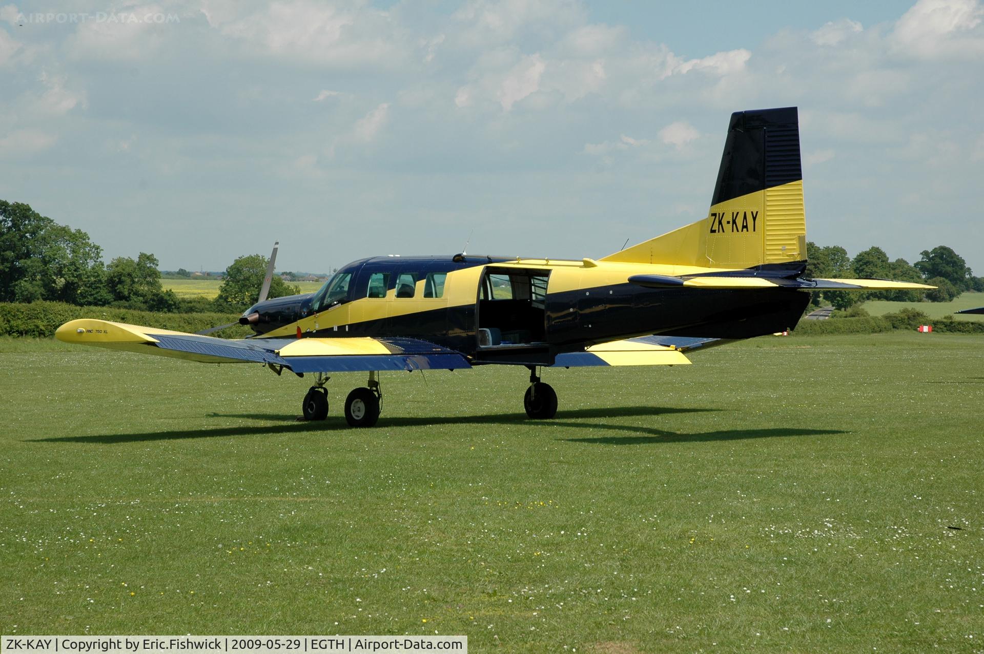 ZK-KAY, Pacific Aerospace 750XL C/N 107, 1. ZK-KAY visiting Shuttleworth (Old Warden) Aerodrome.