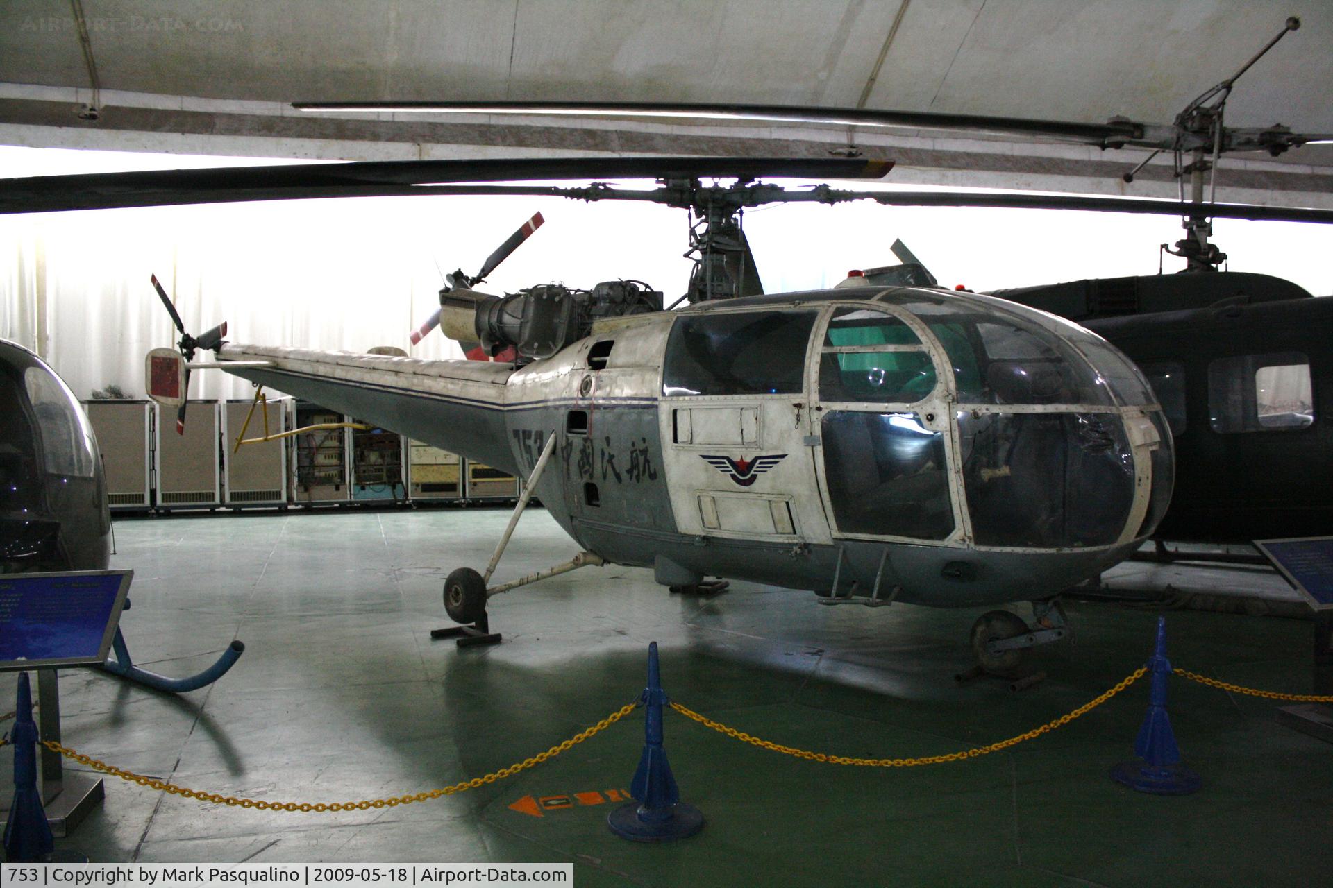 753, Aérospatiale SA-316B Alouette III C/N Not found 753, Alouette III   Located at Datangshan, China