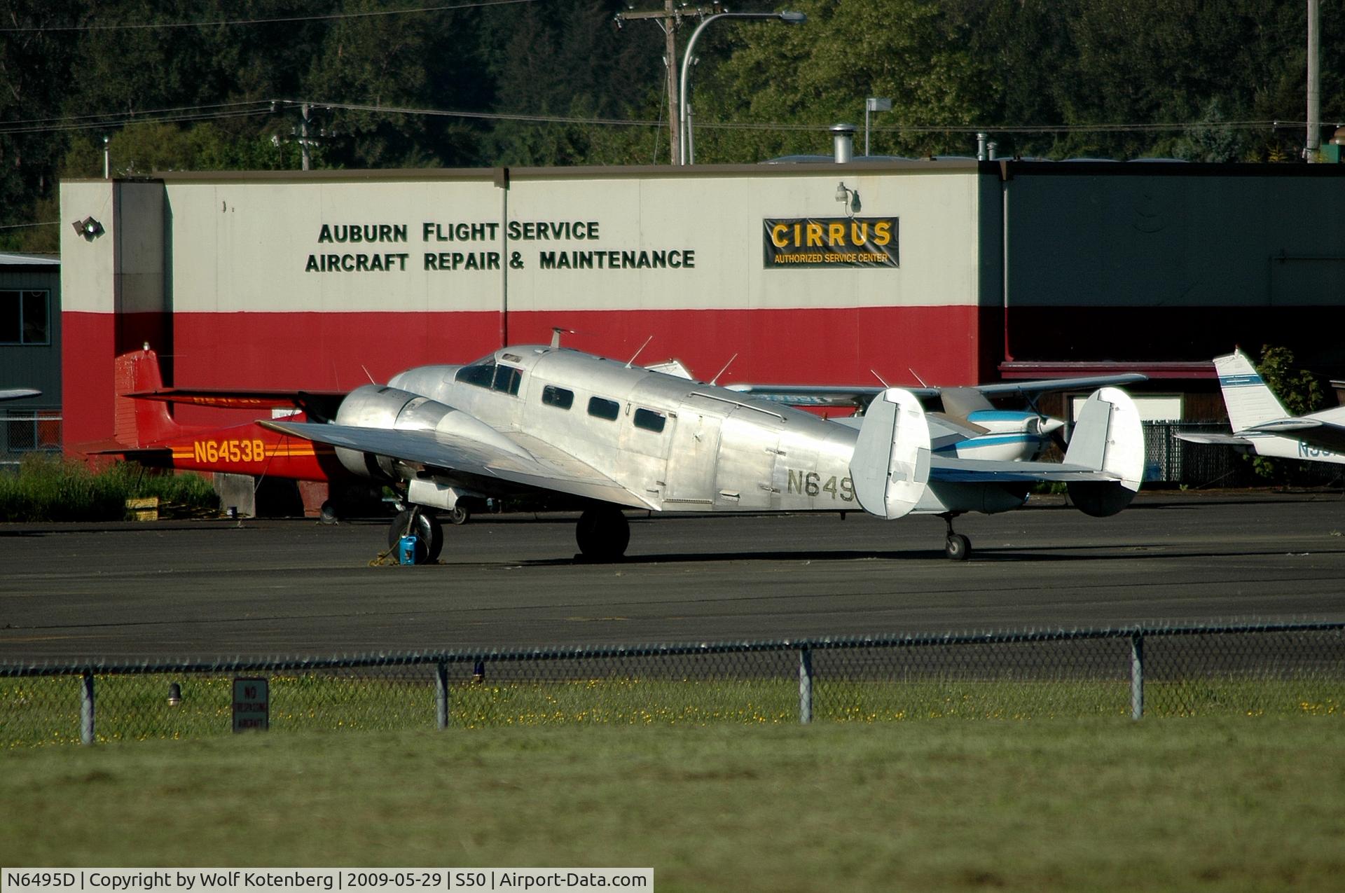 N6495D, 1960 Beech C-45H Expeditor C/N AF-449, got moved and I heard him running up at home