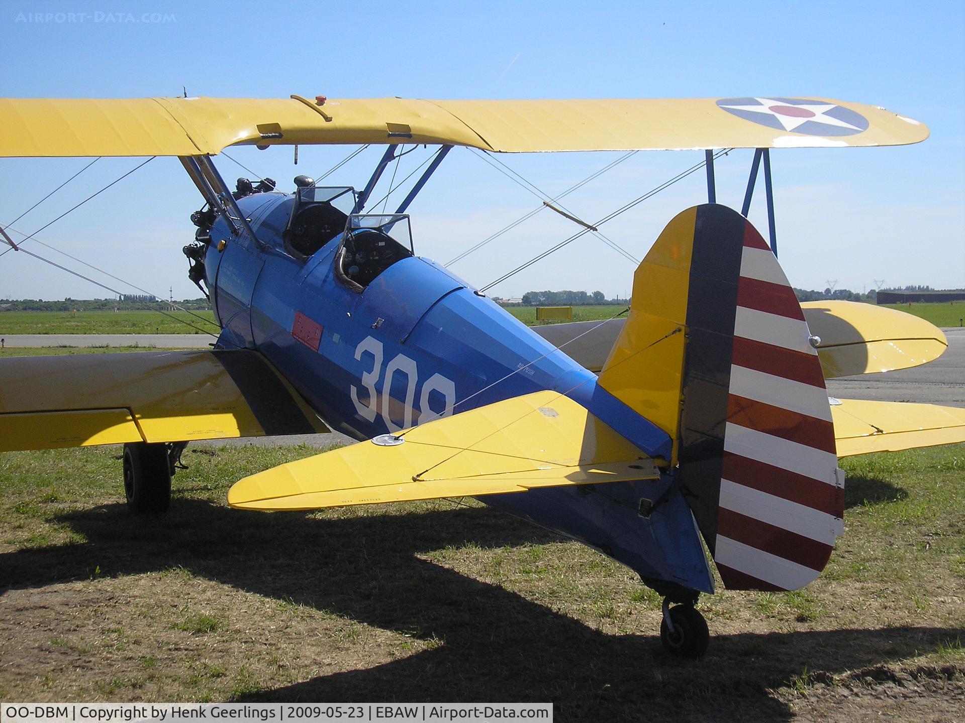 OO-DBM, 1942 Boeing PT-13D Kaydet (E75) C/N 75-5714, Visitor Stampe Fly In , Deurne