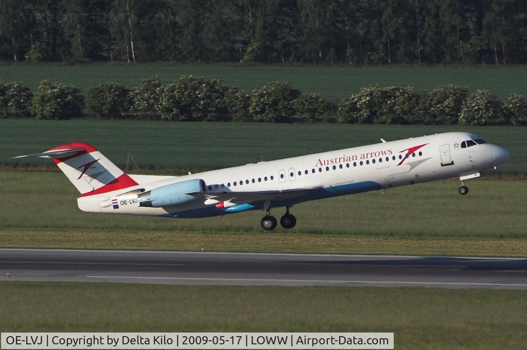 OE-LVJ, 1991 Fokker 100 (F-28-0100) C/N 11359, AUSTRIAN ARROWS