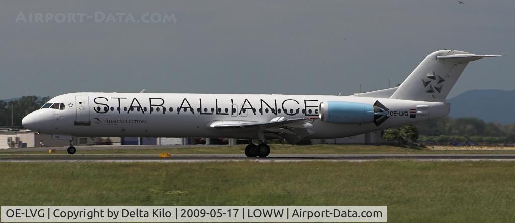 OE-LVG, 1994 Fokker 100 (F-28-0100) C/N 11520, AUSTRIAN ARROWS