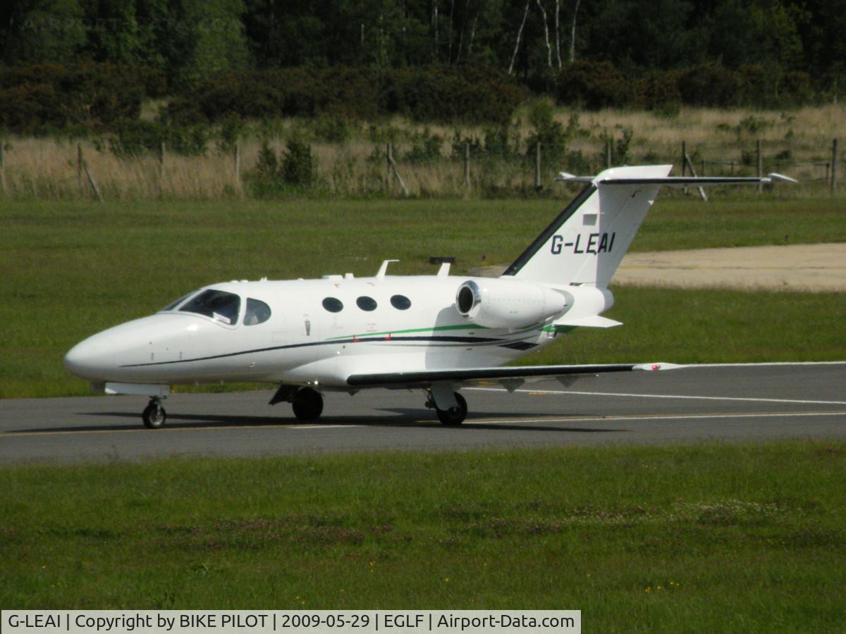 G-LEAI, 2007 Cessna 510 Citation Mustang Citation Mustang C/N 510-0052, BACK TRACKING RWY 06