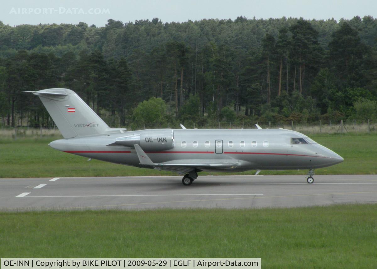 OE-INN, 2008 Bombardier Challenger 605 (CL-600-2B16) C/N 5743, LINEING UP RWY 06