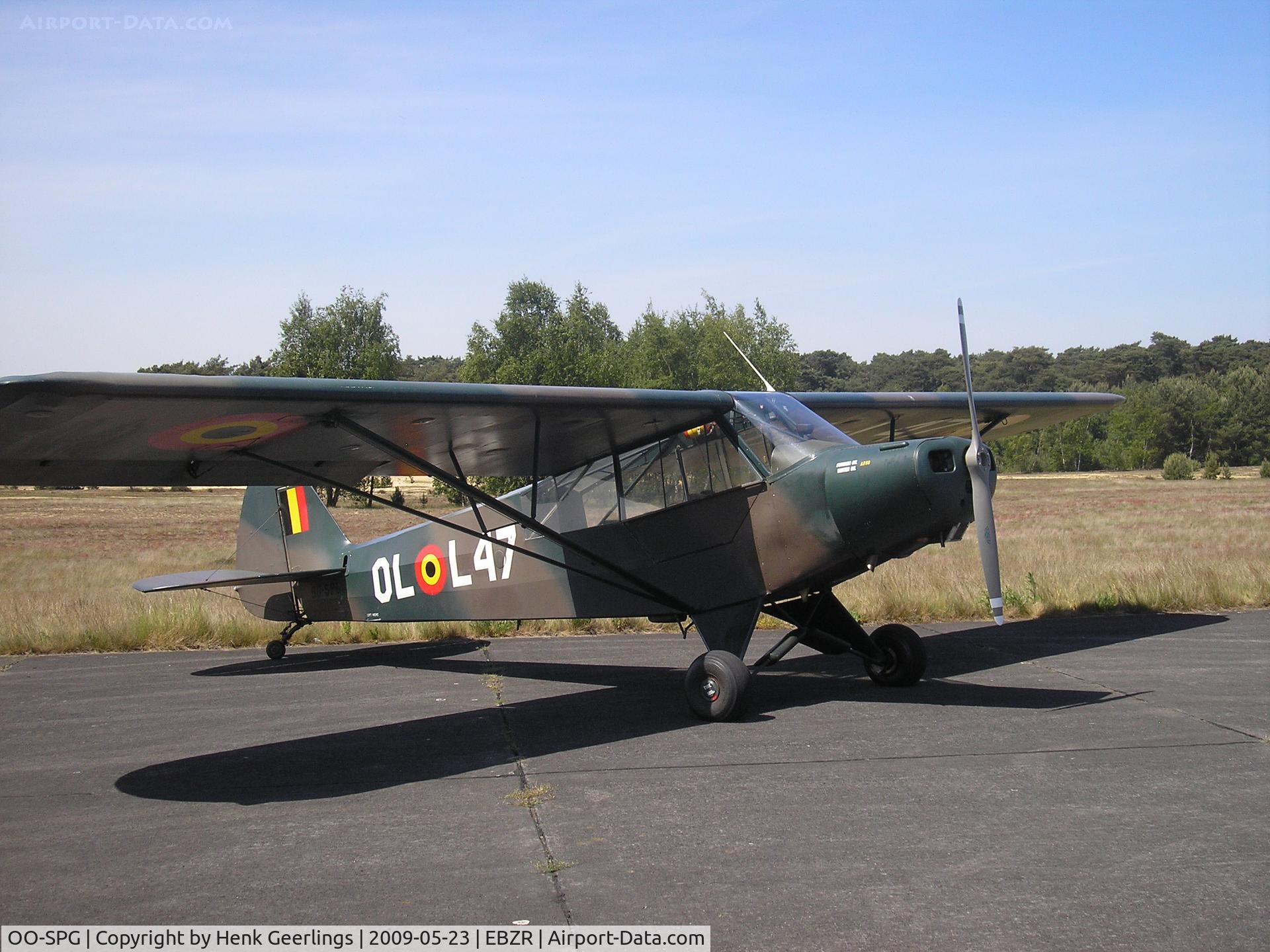 OO-SPG, 1952 Piper L-18C Super Cub (PA-18-95) C/N 18-2060, Visitor at Chipmunk Fly In