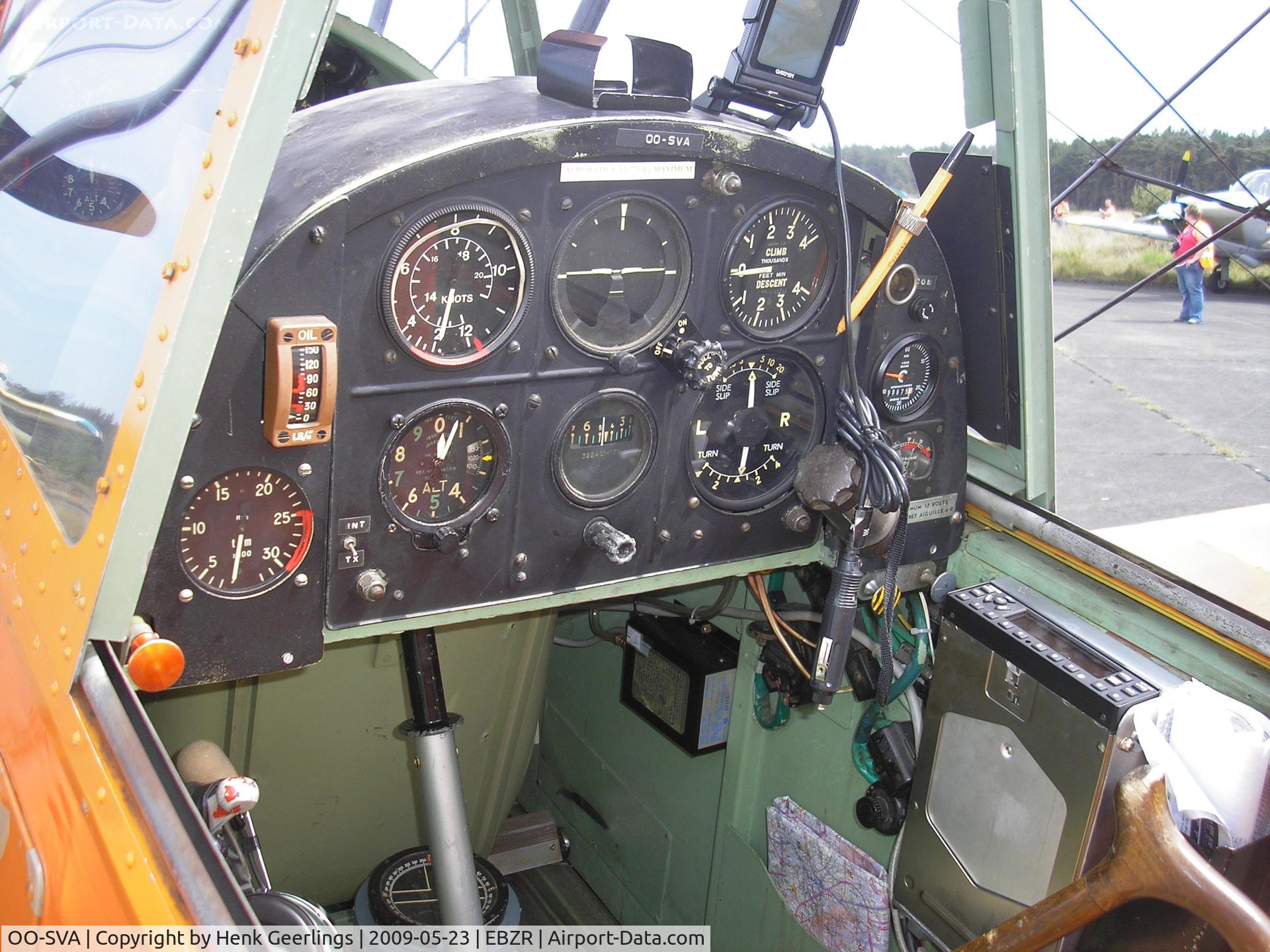 OO-SVA, 1953 Stampe-Vertongen SV-4B C/N 1191, Visitor at Chipmunk Fly In , cockpit Stampe