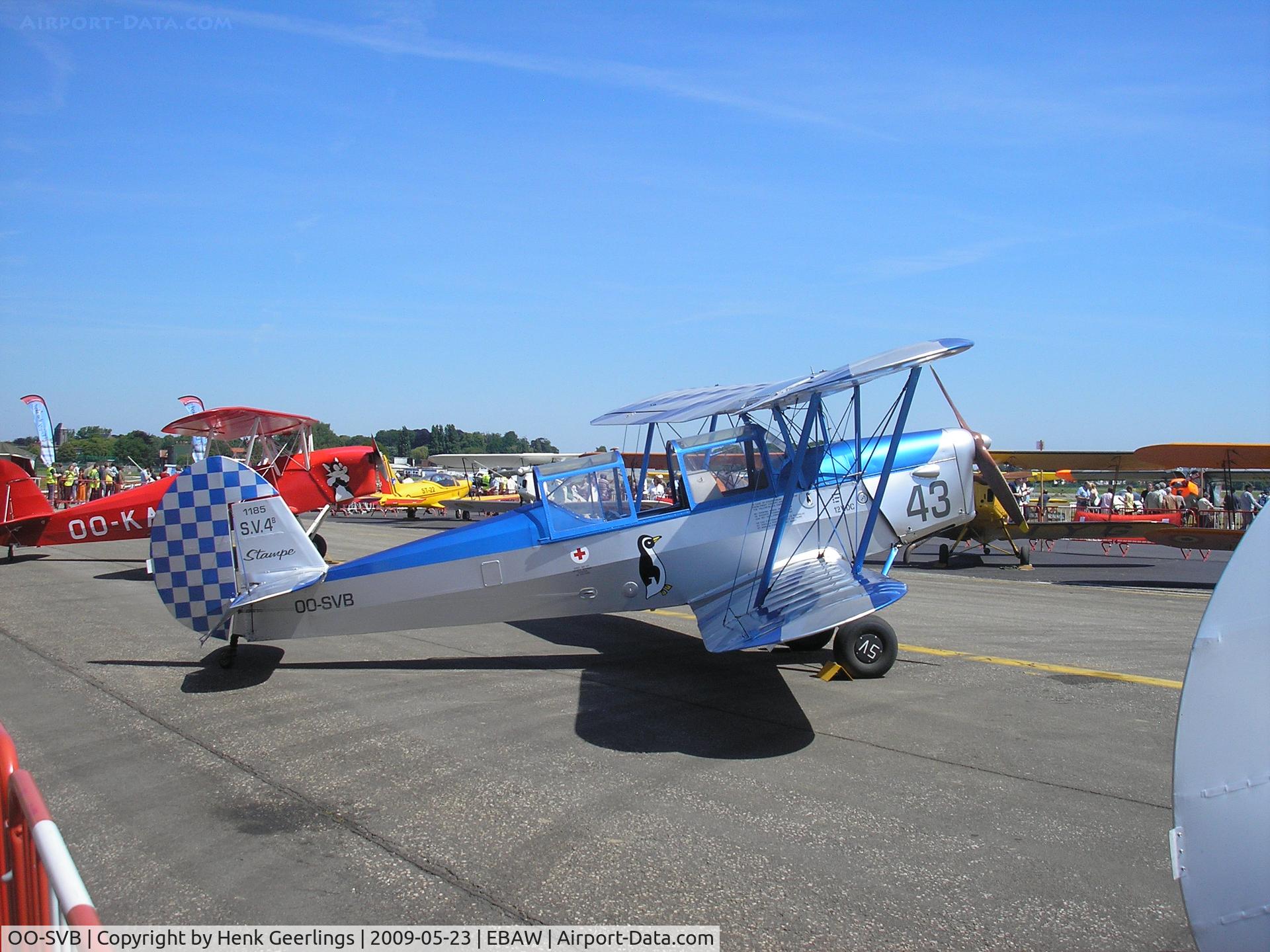 OO-SVB, 1952 Stampe-Vertongen SV-4B C/N 1185, Stampe Fly In 2009
