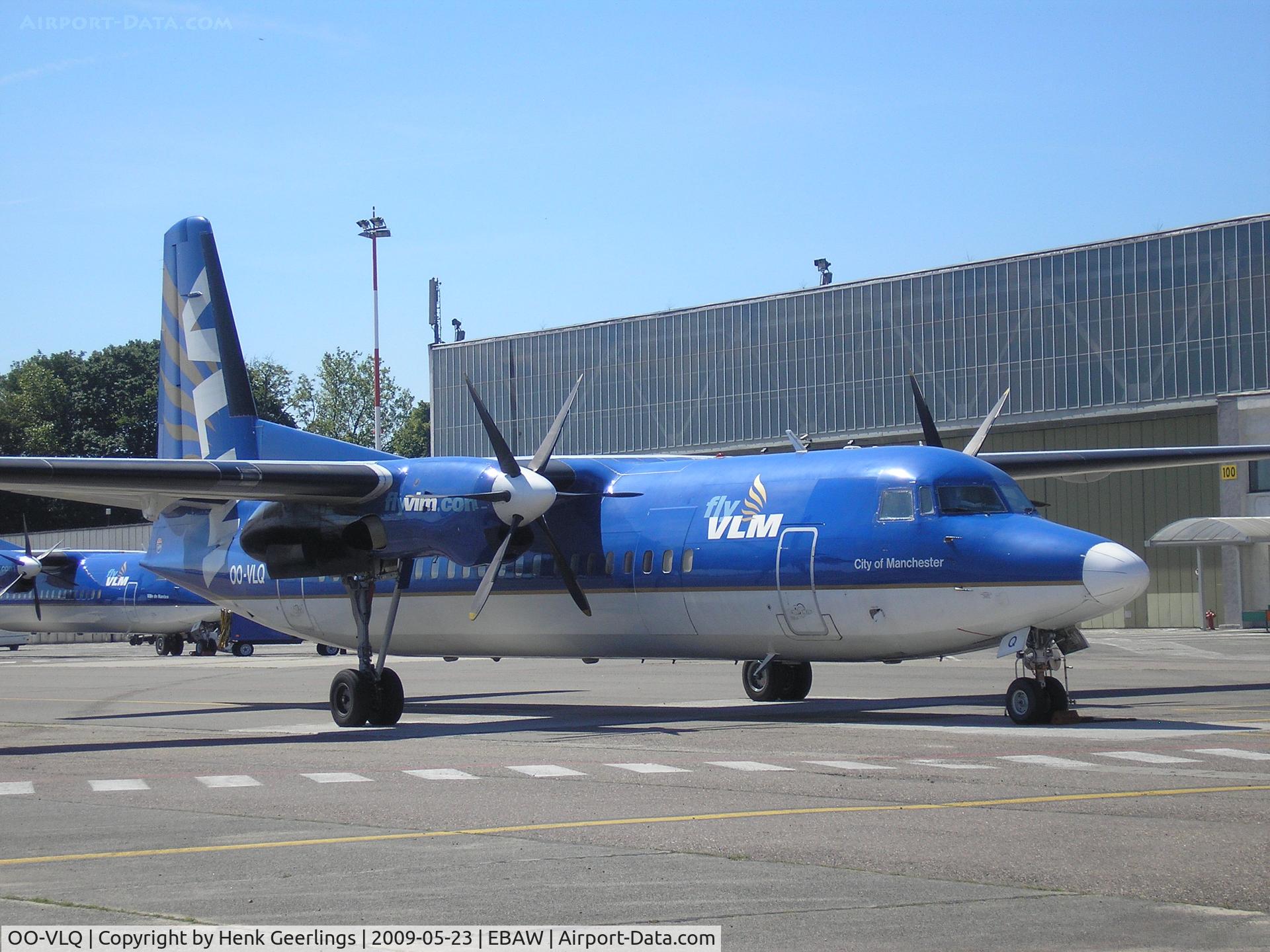 OO-VLQ, 1989 Fokker 50 C/N 20159, VLM , Deurne Airport