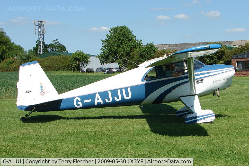 G-AJJU, 1946 Luscombe 8E Silvaire C/N 2295, Part of the 2009 UK Luscombe Tour as it reached Abbots Bromley