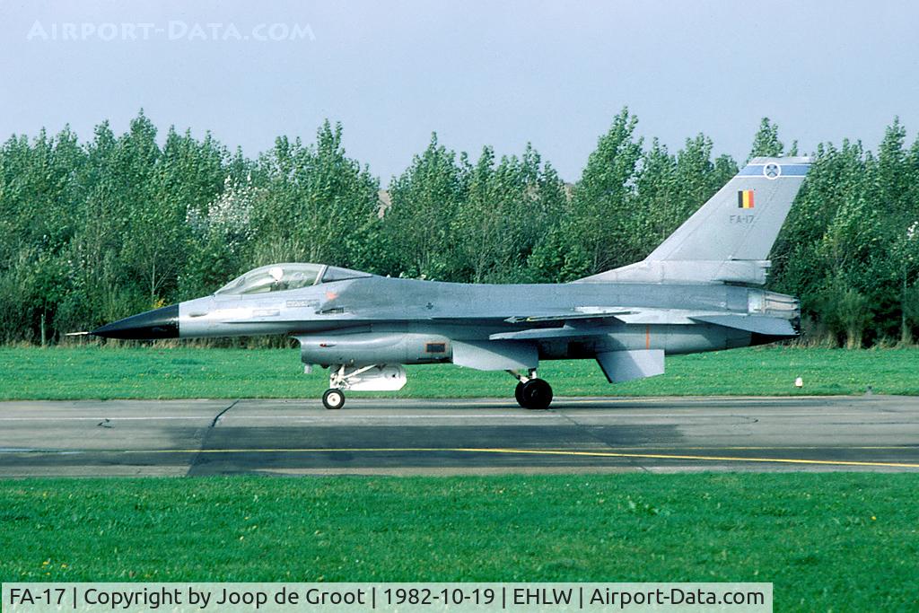 FA-17, SABCA F-16A Fighting Falcon C/N 6H-17, Ready for take off from the secundary so called 