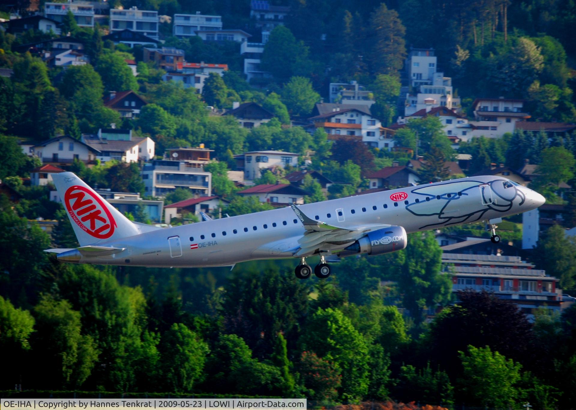 OE-IHA, 2009 Embraer 190LR (ERJ-190-100LR) C/N 19000285, FlyNIKI Embraer ERJ 190-100LR