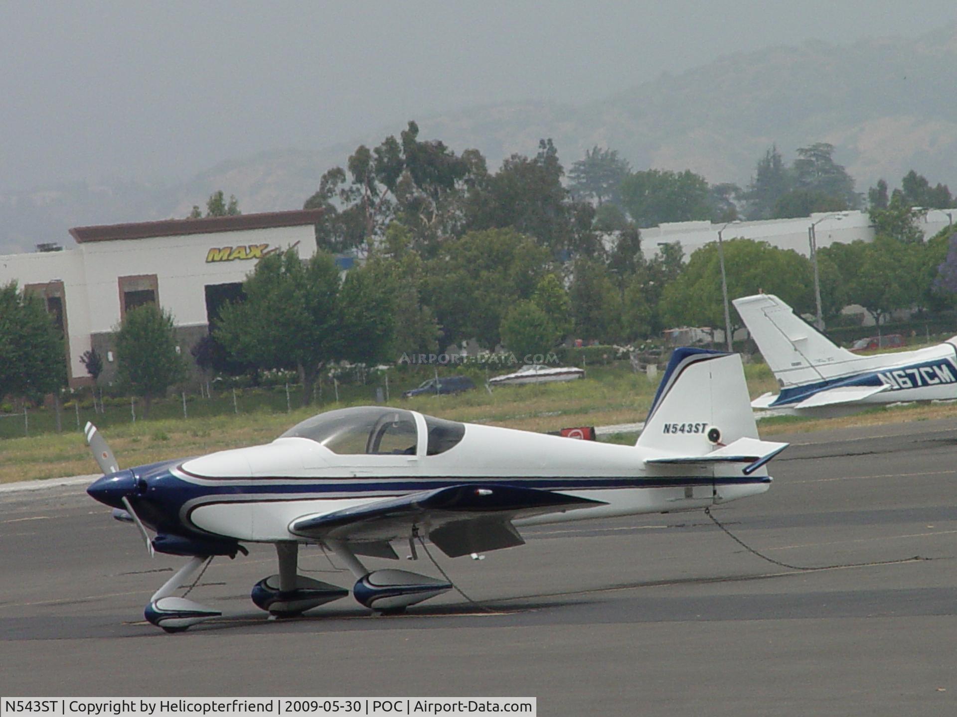 N543ST, 2003 Vans RV-6A C/N 24045, Tied down and parked in Transient Parking, Brackett