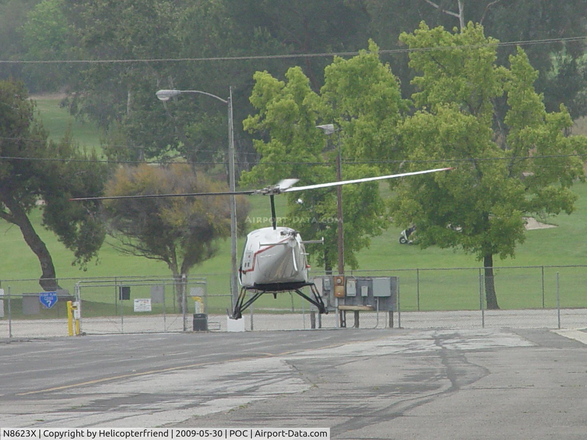 N8623X, 1984 Enstrom F-28F Falcon C/N 731, Appears to be heading out the gate
