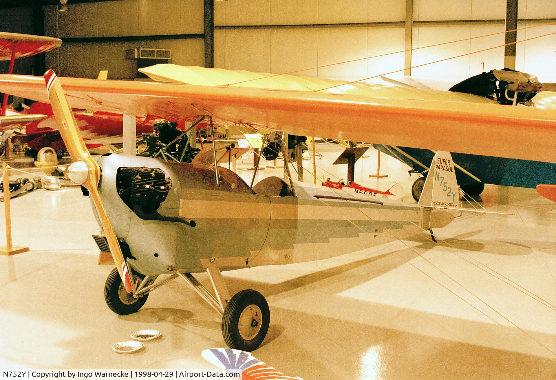 N752Y, 1930 Heath LNB-4 Parasol C/N 154, Heath LNB-4 at the Ohio History of Flight Museum, Columbus OH