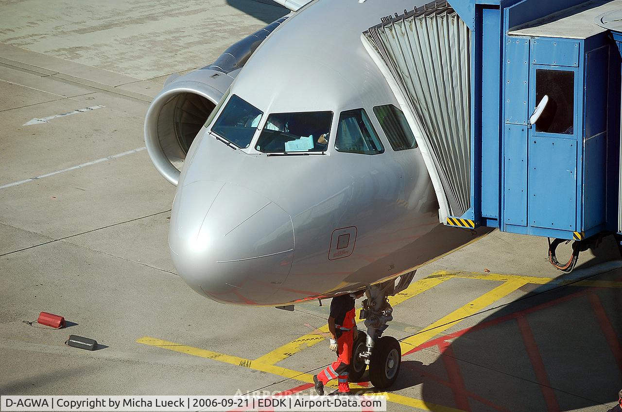 D-AGWA, 2006 Airbus A319-132 C/N 2813, docked