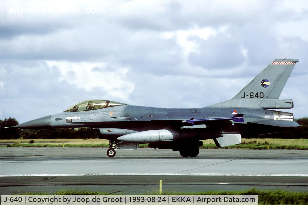 J-640, 1983 Fokker F-16A Fighting Falcon C/N 6D-72, 306 squadron participated in the 1993 Tactical Fighter Weaponry at Karup with a couple of their F-16's.