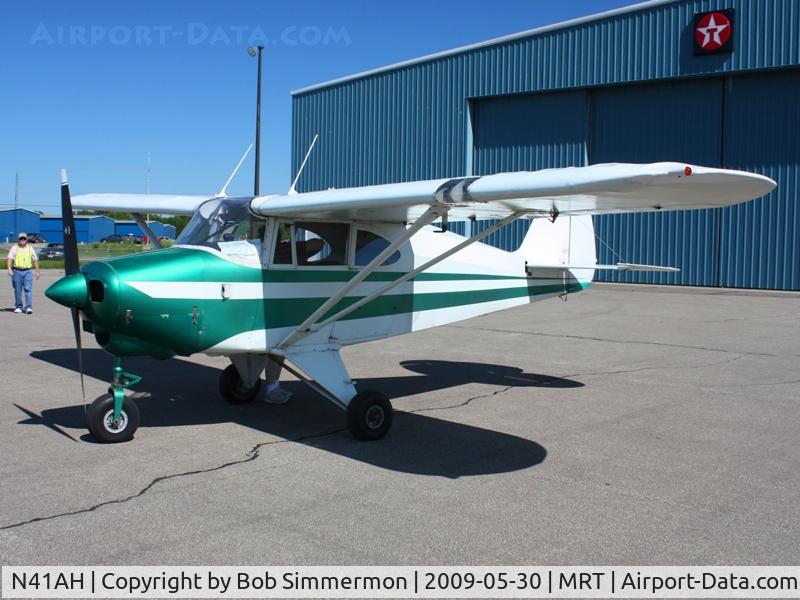 N41AH, 1954 Piper PA-22-135 Tri-Pacer C/N 22-1899, Arriving at the Marysville, Ohio fly-in breakfast.