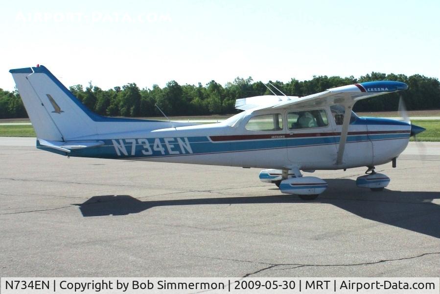 N734EN, 1977 Cessna 172N C/N 17268798, Arriving at the Marysville, Ohio fly-in breakfast.