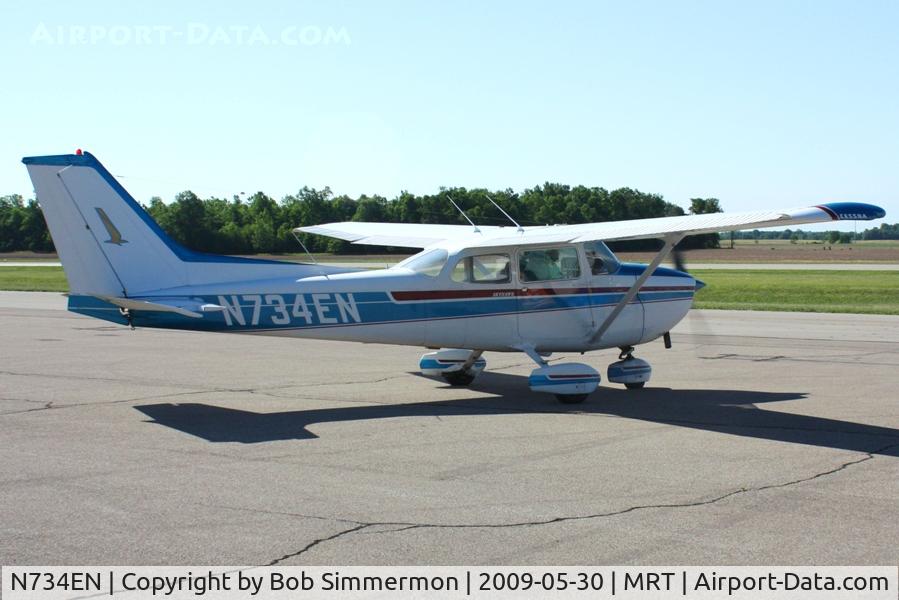 N734EN, 1977 Cessna 172N C/N 17268798, Arriving at the Marysville, Ohio fly-in breakfast.