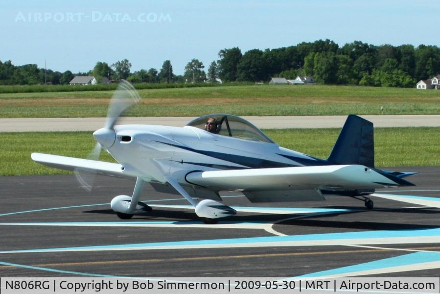 N806RG, 2006 Vans RV-4 C/N 806, Arriving at the Marysville, Ohio fly-in breakfast.