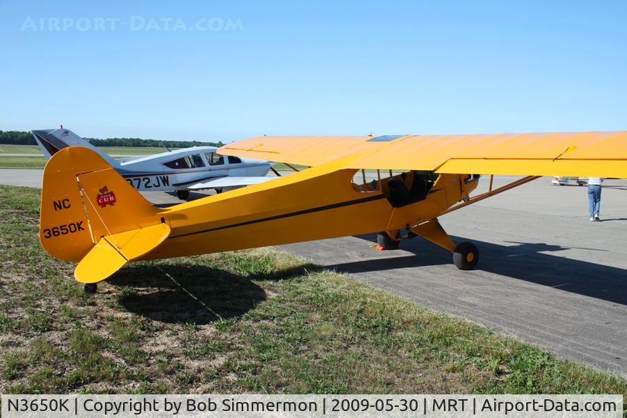 N3650K, 1946 Piper J3C-65 Cub C/N 22344, Fly-in breakfast at Marysville, Ohio