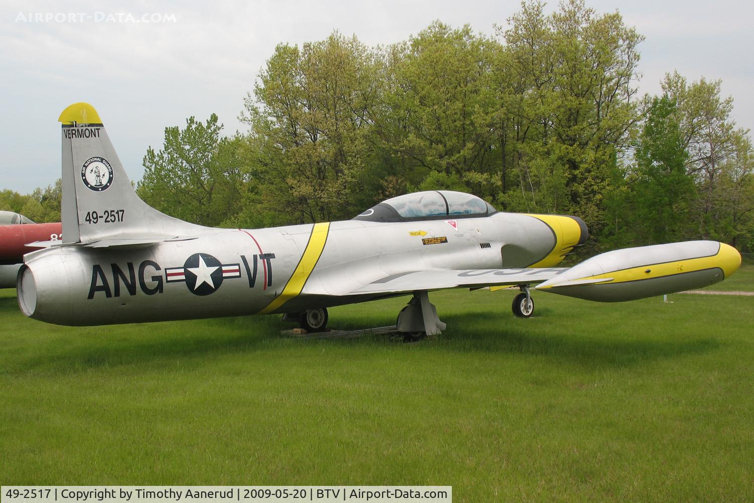 49-2517, 1949 Lockheed F-94A Starfire C/N 780-7039, Vermont Air National Guard airpark, Burlington, VT