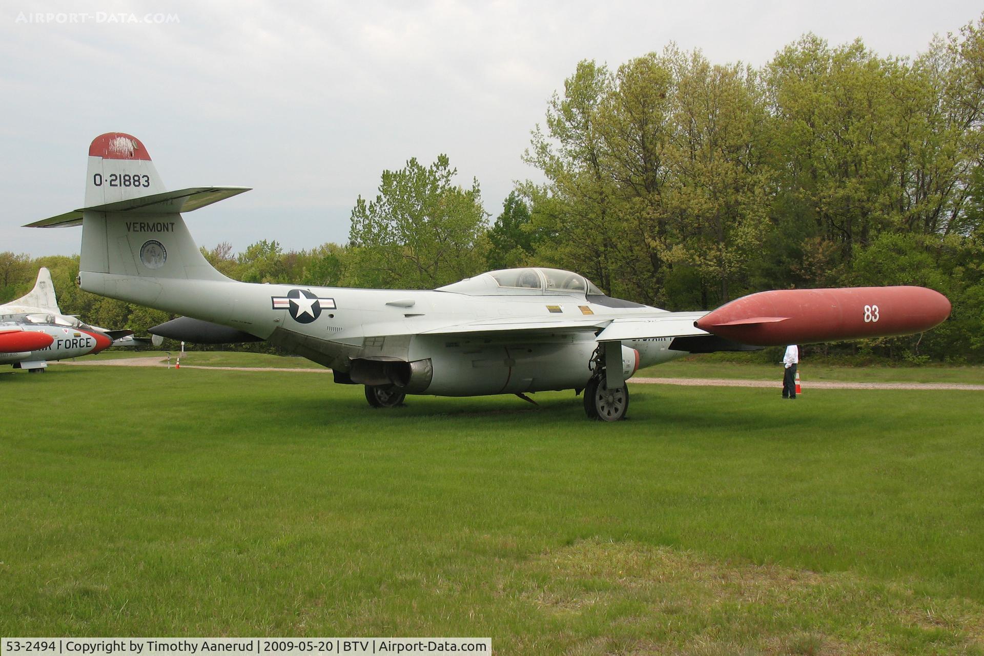 53-2494, 1953 Northrop F-89D Scorpion C/N Not found 53-2494, Vermont Air National Guard airpark, Burlington, VT