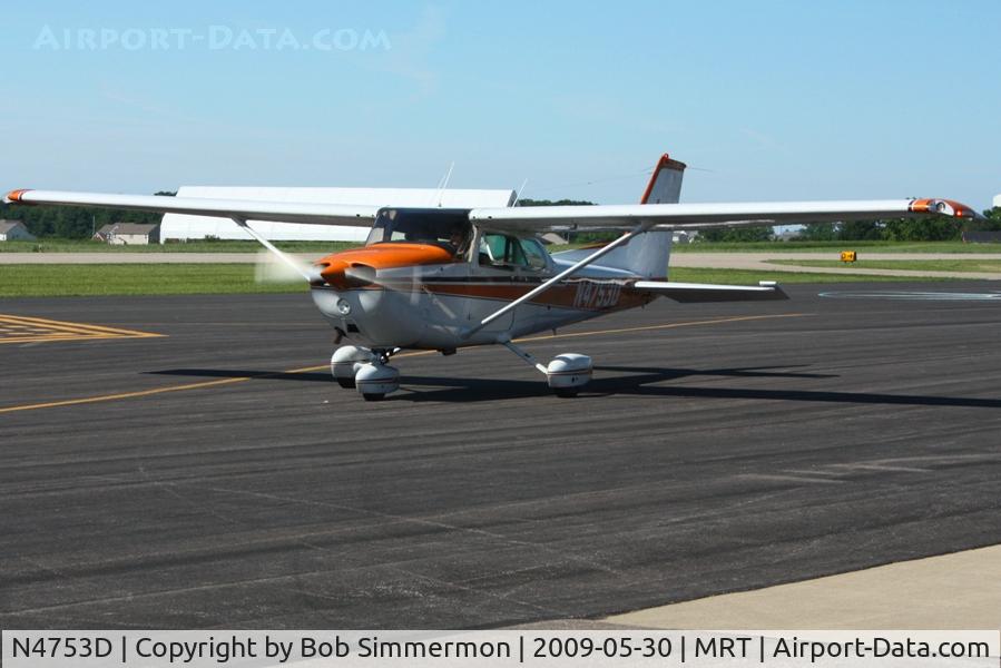 N4753D, 1979 Cessna 172N C/N 17272350, Arriving at the Marysville, Ohio fly-in breakfast.