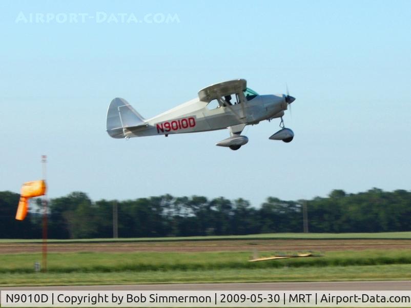 N9010D, 1958 Piper PA-22-160 Tri Pacer C/N 22-6145, Departing Marysville, Ohio