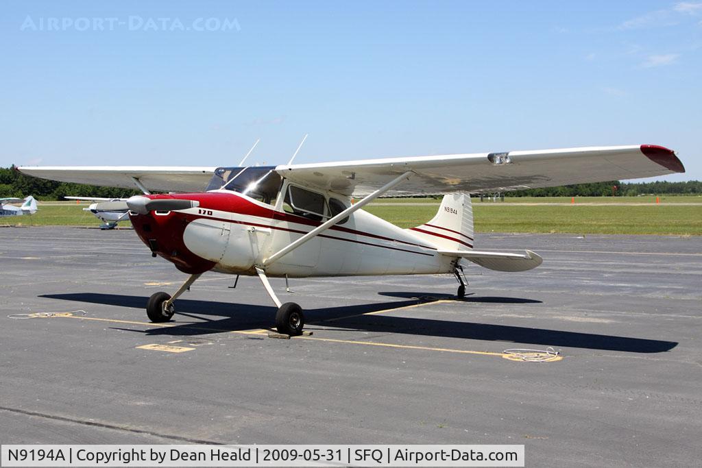 N9194A, 1949 Cessna 170A C/N 18955, 1949 Cessna 170A N9194A on display at the 2009 Virginia Regional Festival of Flight at Suffolk Executive Airport.