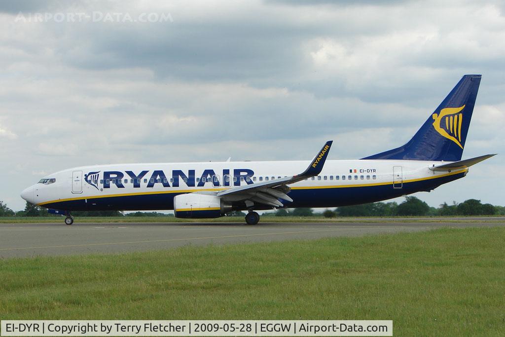 EI-DYR, 2008 Boeing 737-8AS C/N 37513, Ryanair B737 at Luton