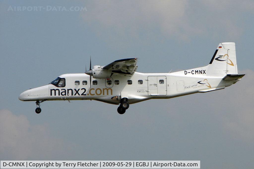D-CMNX, 1986 Dornier 228-202K C/N 8065, German Dornier 228 arrives with the flight from the Isle of Man