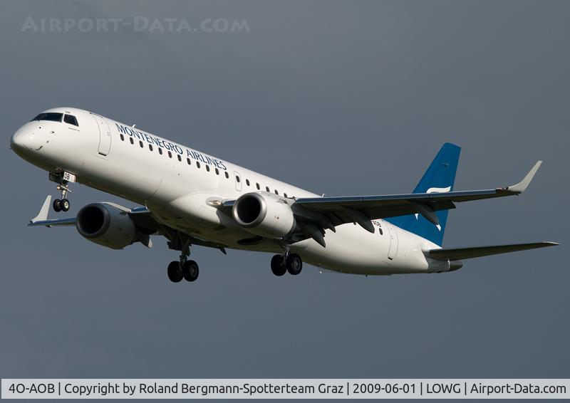 4O-AOB, 2009 Embraer 195LR (ERJ-190-200LR) C/N 19000283, emb 190