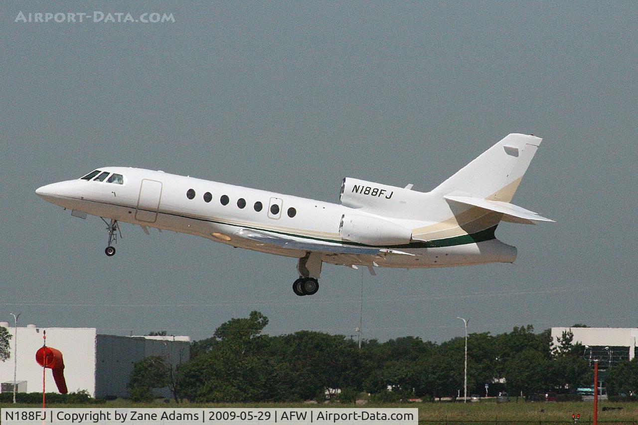 N188FJ, 1988 Dassault Falcon 50 C/N 188, Departing Alliance, Fort Worth