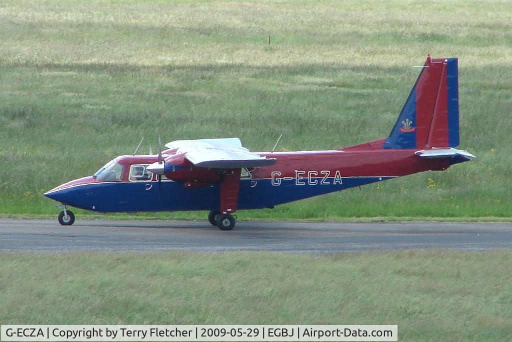 G-ECZA, 1976 Britten-Norman BN-2A-21 Islander C/N 498, Ex Belgian Army BN2 Islander at Gloustershire Airport