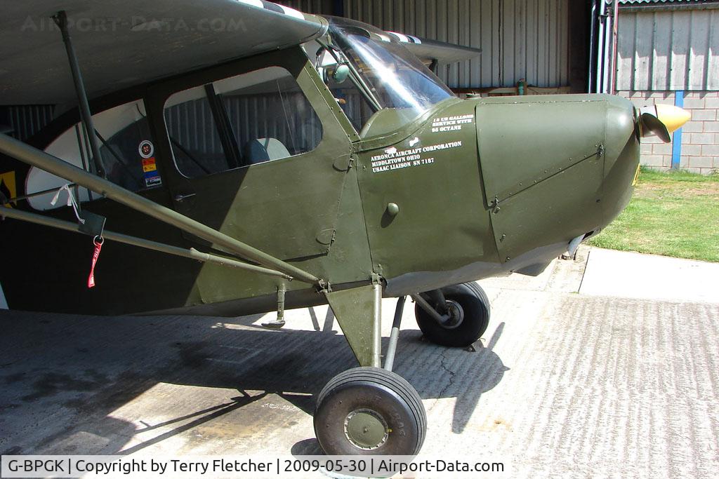 G-BPGK, 1956 Aeronca 7AC Champion C/N 7AC-7187, 1956 Aeronca 7AC at Abbots Bromley