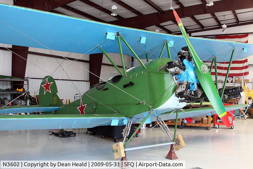 N3602, Polikarpov Po-2 C/N 0717, Although there were over 40,000 originally built, currently there are only four Polikarpov Po-2's flying in the world. This plane still has the original engine and is proudly flying.