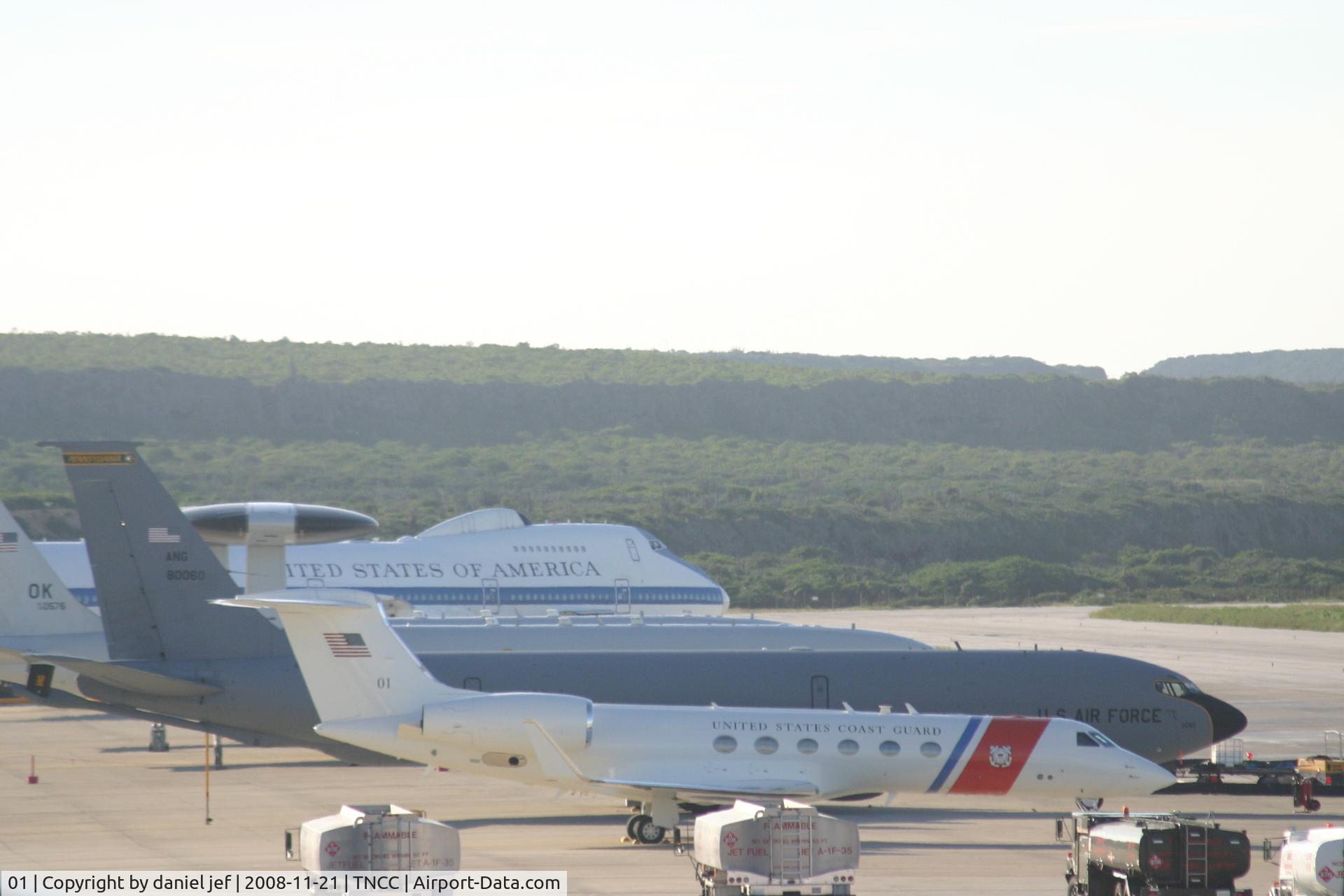 01, 2001 Gulfstream Aerospace C-37A (Gulfstream V) C/N 653, park at the  FOL ramp