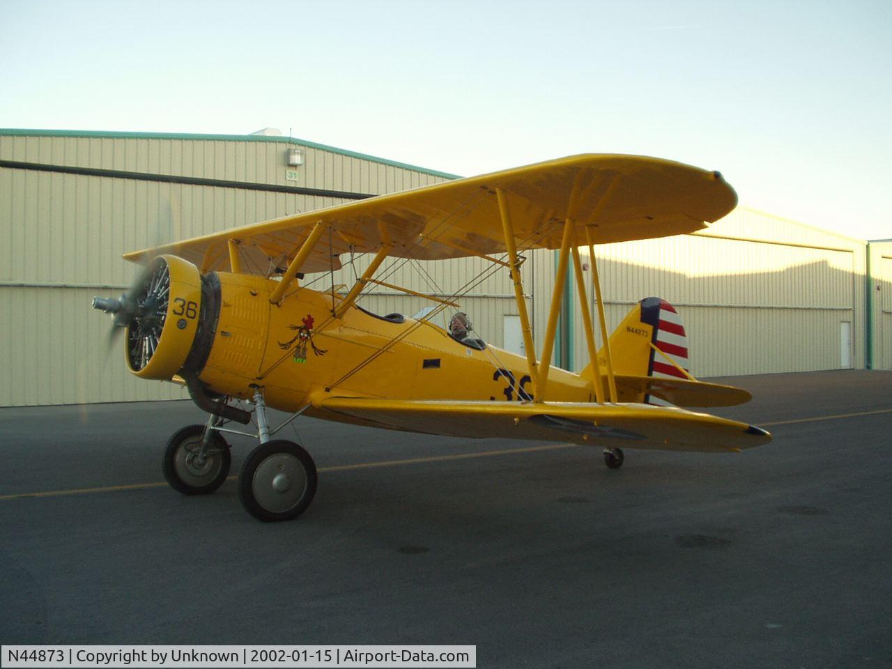 N44873, 1941 Naval Aircraft Factory N3N-3 C/N 2961, In front of the hangar in Nevada.