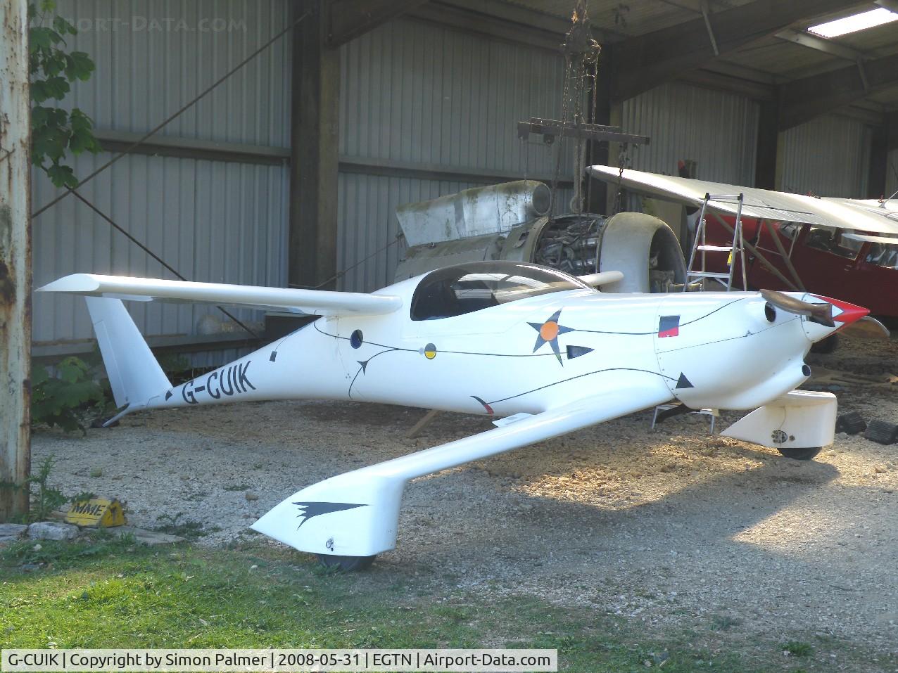 G-CUIK, 2004 QAC Quickie Q200 C/N PFA 094A-11204, Quickie in the hangar at Enstone
