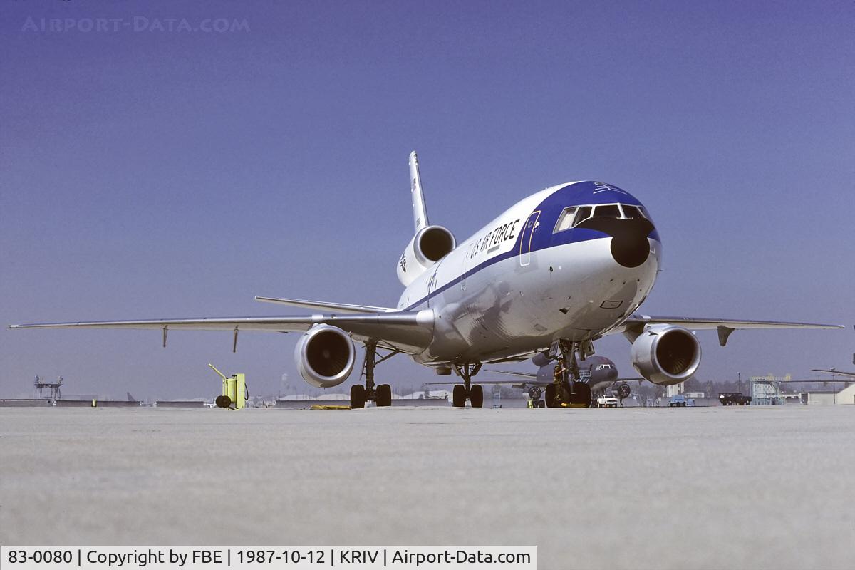 83-0080, 1983 McDonnell Douglas KC-10A Extender C/N 48221, returning from a mission