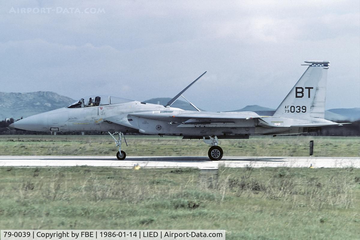 79-0039, 1979 McDonnell Douglas F-15C Eagle C/N 0578/C108, Bulldogs F-15C at Decimomannu