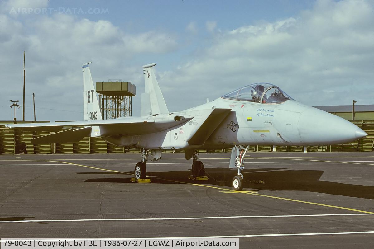 79-0043, 1979 McDonnell Douglas F-15C Eagle C/N 0584/C112, 525th TFS F-15C