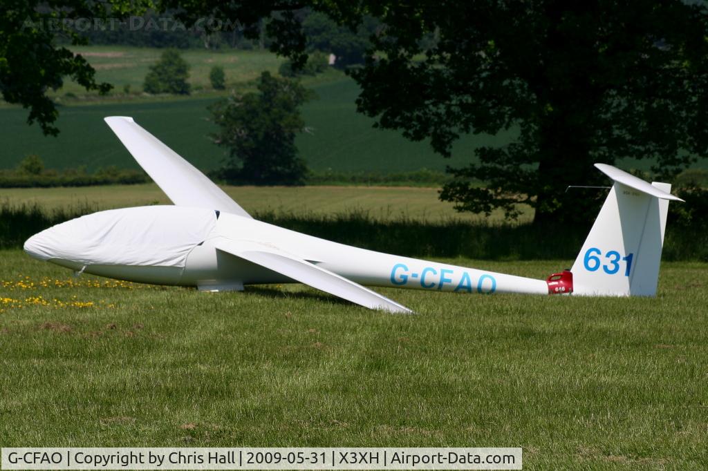 G-CFAO, 1985 Rolladen-Schneider LS-4 C/N 4465, Hoar Cross Airfield, home of the Needwood Forest Gliding Club