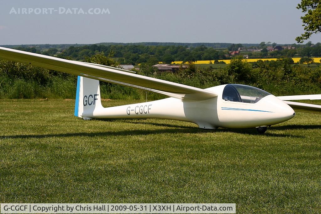 G-CGCF, 1984 Schleicher ASK-23 C/N 23010, Hoar Cross Airfield, home of the Needwood Forest Gliding Club