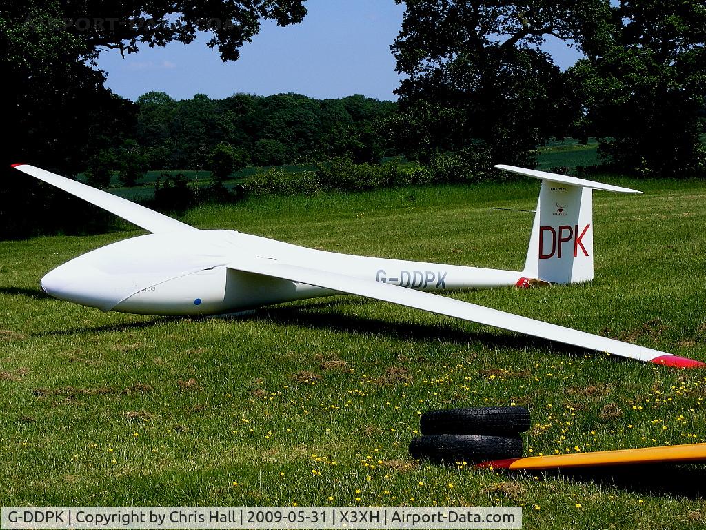 G-DDPK, 1977 Glasflugel 303 Mosquito C/N 27, Hoar Cross Airfield, home of the Needwood Forest Gliding Club