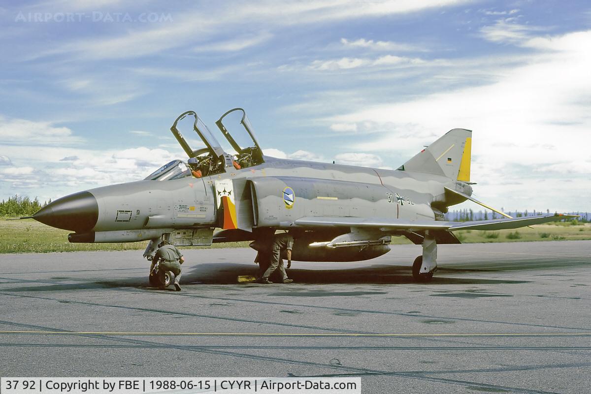 37 92, 1972 McDonnell Douglas F-4F Phantom II C/N 4581, last chance inspection prior another low level training flight from Goose Bay