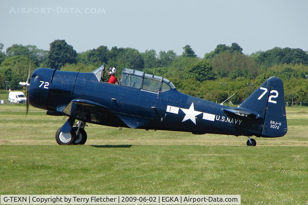 G-TEXN, 1959 North American T-6G Texan C/N 168-176, 1950 Texan goes for a spin at Shoreham Airport