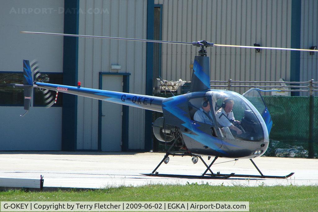 G-OKEY, 1991 Robinson R22 Beta C/N 2004, Robinson R22  at Shoreham Airport