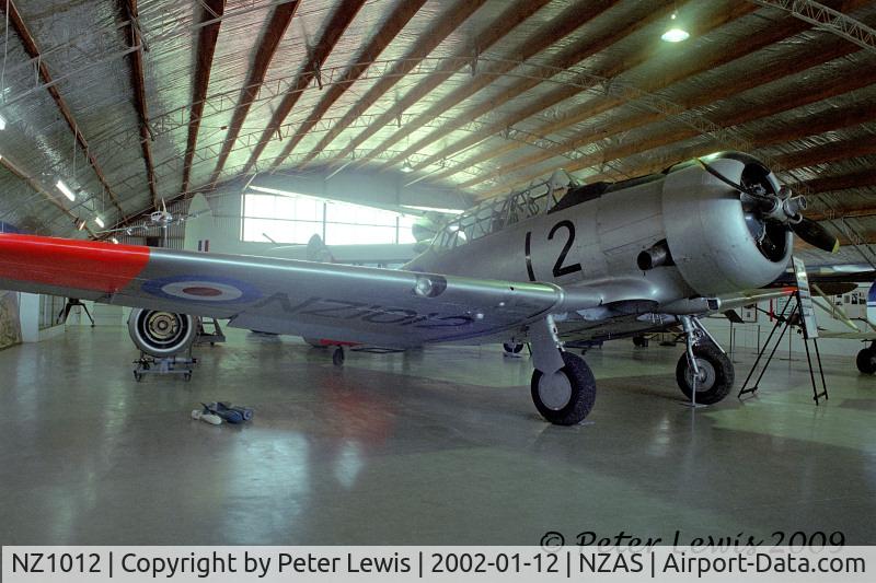 NZ1012, 1942 North American AT-6C Harvard IIA C/N 88-9269, ex-RNZAF, Sold to Ashburton Aviation Museum 3Jul78. On display Ashburton